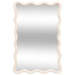 Atmosphera Wandspiegel Waves - beige - 60 x 38 cm - kunststof