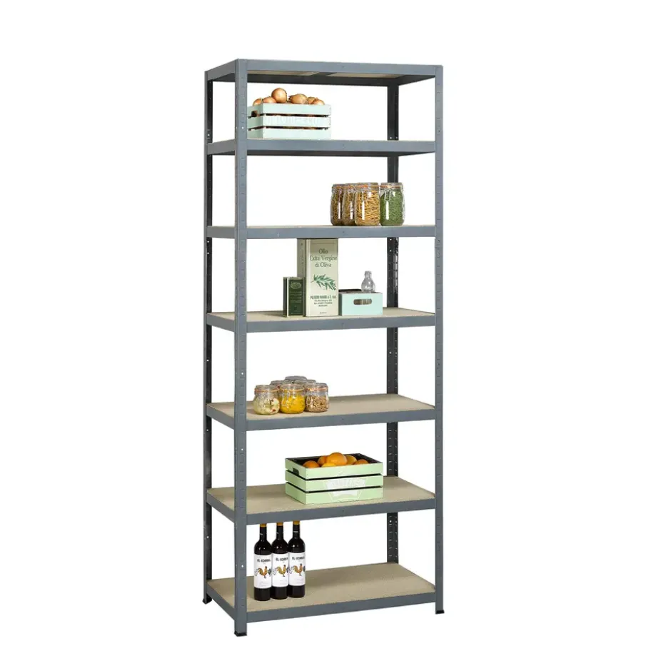 Avasco Stellingkast - Zilver - Extra hoog - Metaal - 222x90x45cm