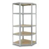 Avasco Stellingkast - Zilver - Opbergrek met hoek metaal - 176x75x40cm