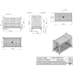 Babybed Bronxx - 60x120cm - mat zwart