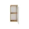 Badkamerkast ARUBA - 35 cmx22 cmx75 cm - Natuurlijk licht Wit Hout paneel