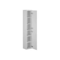 Badkamerkast KAYLA - 30 cmx25 cmx160 cm - Wit Hout paneel