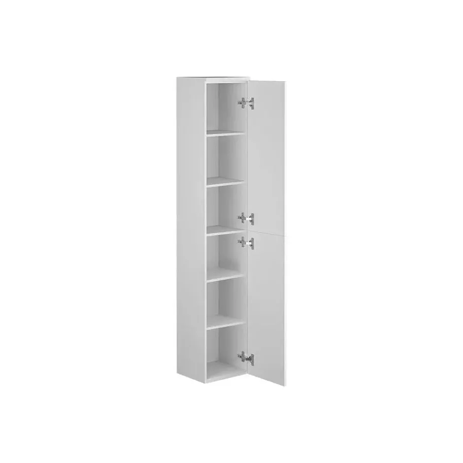 Badkamerkast KAYLA - 30 cmx25 cmx160 cm - Wit Hout paneel