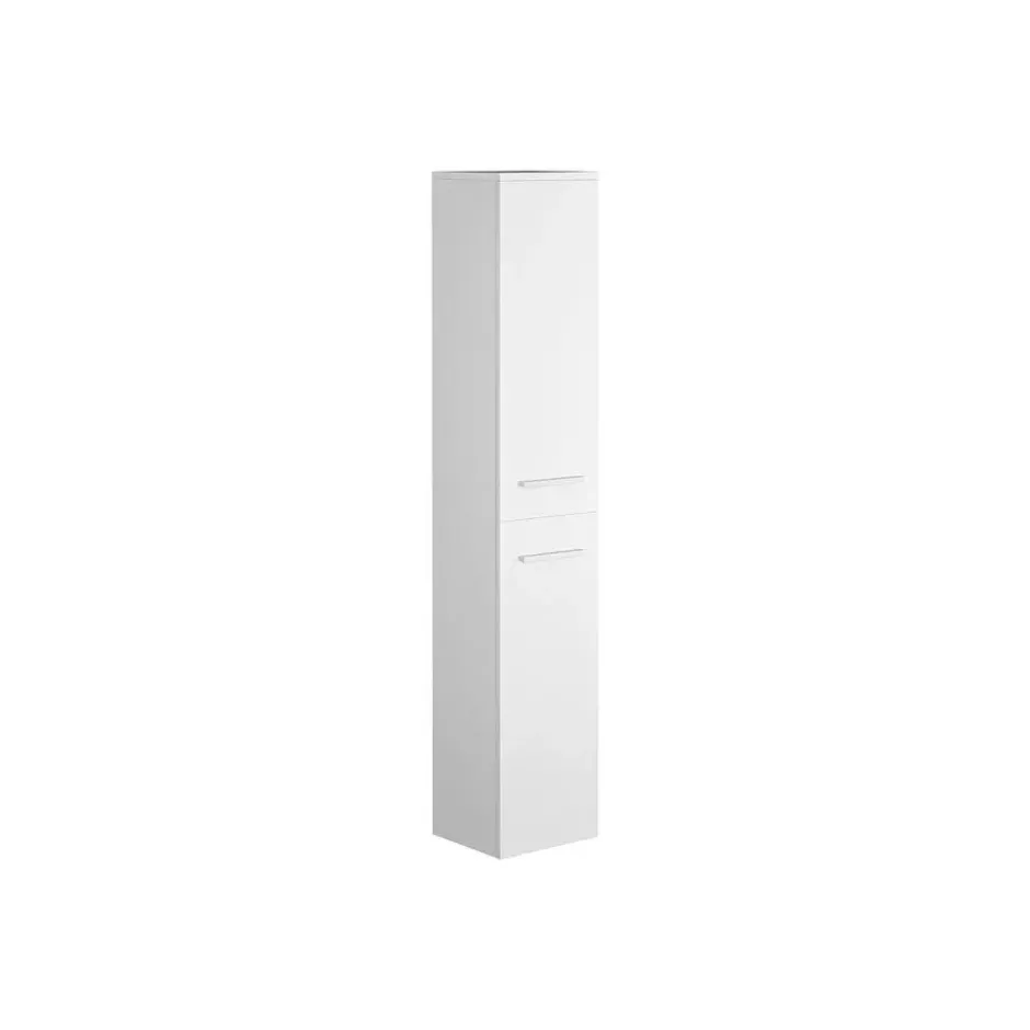 Badkamerkast KAYLA - 30 cmx25 cmx160 cm - Wit Hout paneel