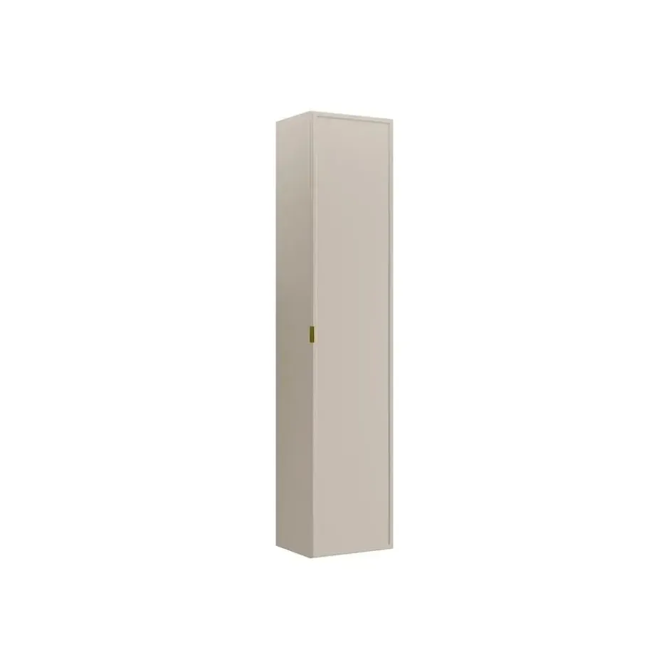 Badkamerkast ONDIL - 35 cmx27 cmx140 cm - Beige Hout paneel Hout paneel
