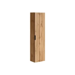 Badkamerkast ZEVARA - 35 cmx25 cmx140 cm - Natuurlijk licht Hout paneel