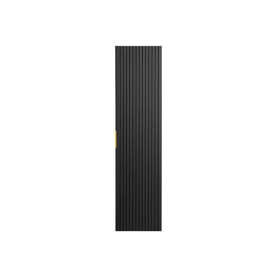 Badkamerkast ZEVARA - 35 cmx25 cmx140 cm - Zwart Hout paneel