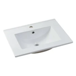 Badkamermeubel met enkele wastafel ZEVARA - 60 cmx46 cmx57 cm - Beige Hout
