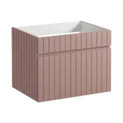 Badkamermeubel met enkele wastafel SATARA - 60 cmx46 cmx46 cm - Poederroze Hout