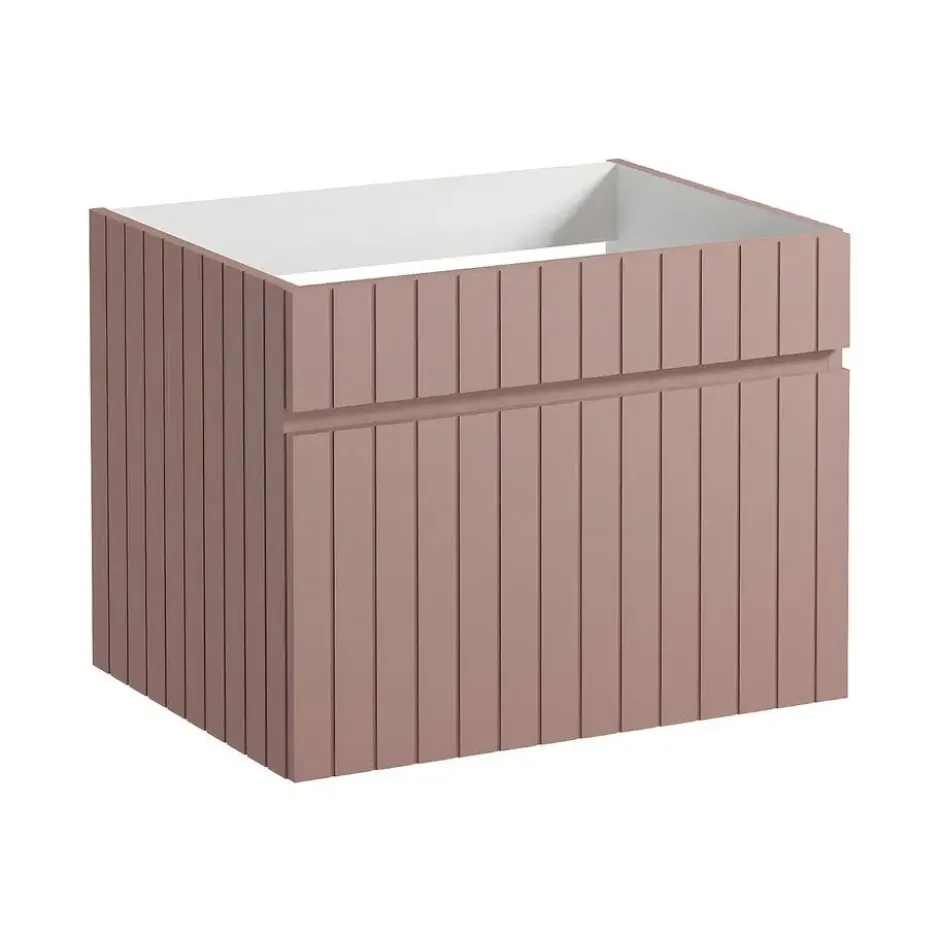 Badkamermeubel met enkele wastafel SATARA - 60 cmx46 cmx46 cm - Poederroze Hout