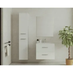 Badkamer set KAYLA - 60 cmx45 cmx47 cm - Wit Hout paneel