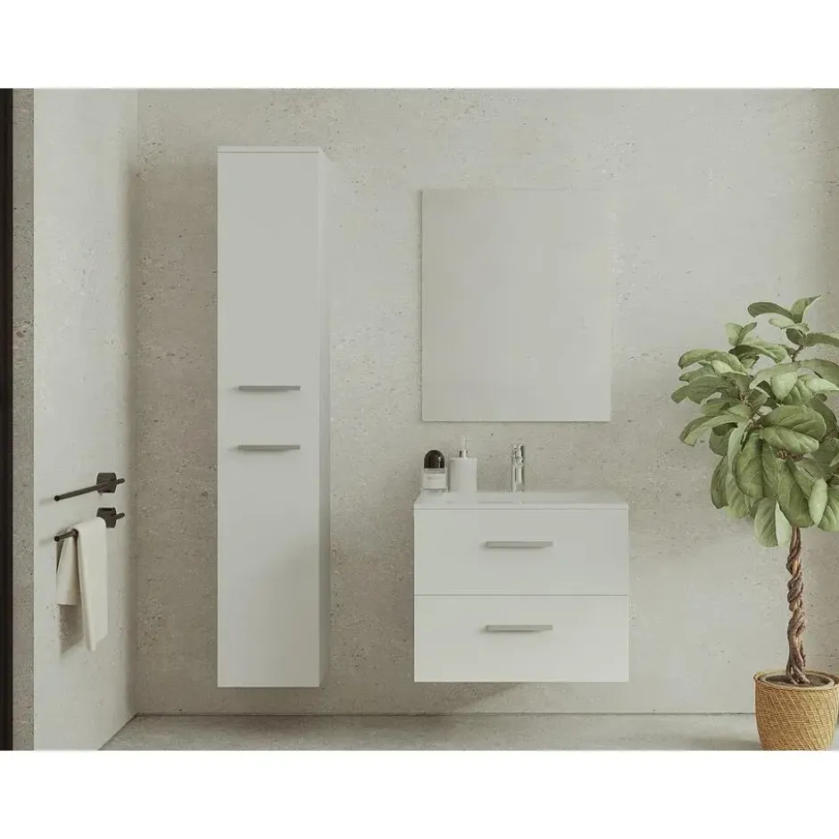 Badkamer set KAYLA - 60 cmx45 cmx47 cm - Wit Hout paneel