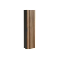 Badkamer set MADELA - 100 cmx46 cmx57 cm - Zwart Natuurlijk licht Hout paneel