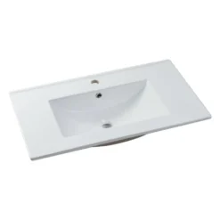 Badkamer set MADELA - 100 cmx46 cmx57 cm - Zwart Natuurlijk licht Hout paneel