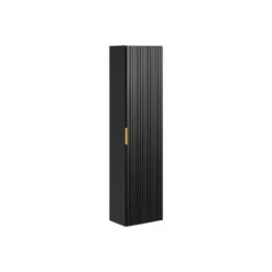 Badkamer set ZEVARA - 80 cmx46 cmx57 cm - Zwart Hout paneel