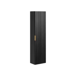 Badkamer set ZEVARA - 60 cmx46 cmx57 cm - Zwart Hout paneel