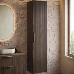 Badplaats Badkamerkast Rimini 38 x 33 x 170 cm - walnoot bruin