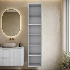Badplaats Badkamerkast Rimini 38 x 33 x 170 cm - mat wit