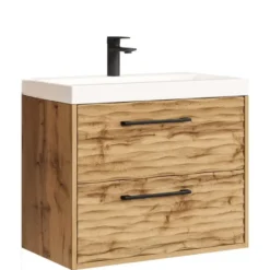 Badplaats Badkamermeubel Etna 01 60cm met wastafel - eiken