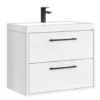 Badplaats Badkamermeubel Florence 01 60cm met wastafel - hoogglans wit