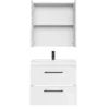 Badplaats Badkamermeubel Florence 01 60cm met spiegelkast - hoogglans wit