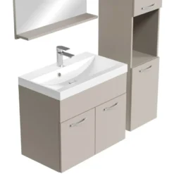 Badplaats Badkamermeubel Montreal 60cm complete set met spiegelkast - beige