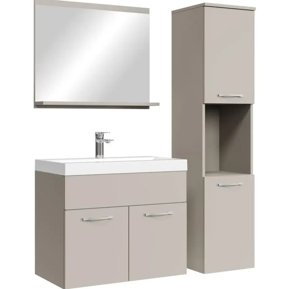 Badplaats Badkamermeubel Montreal 60cm complete set - beige