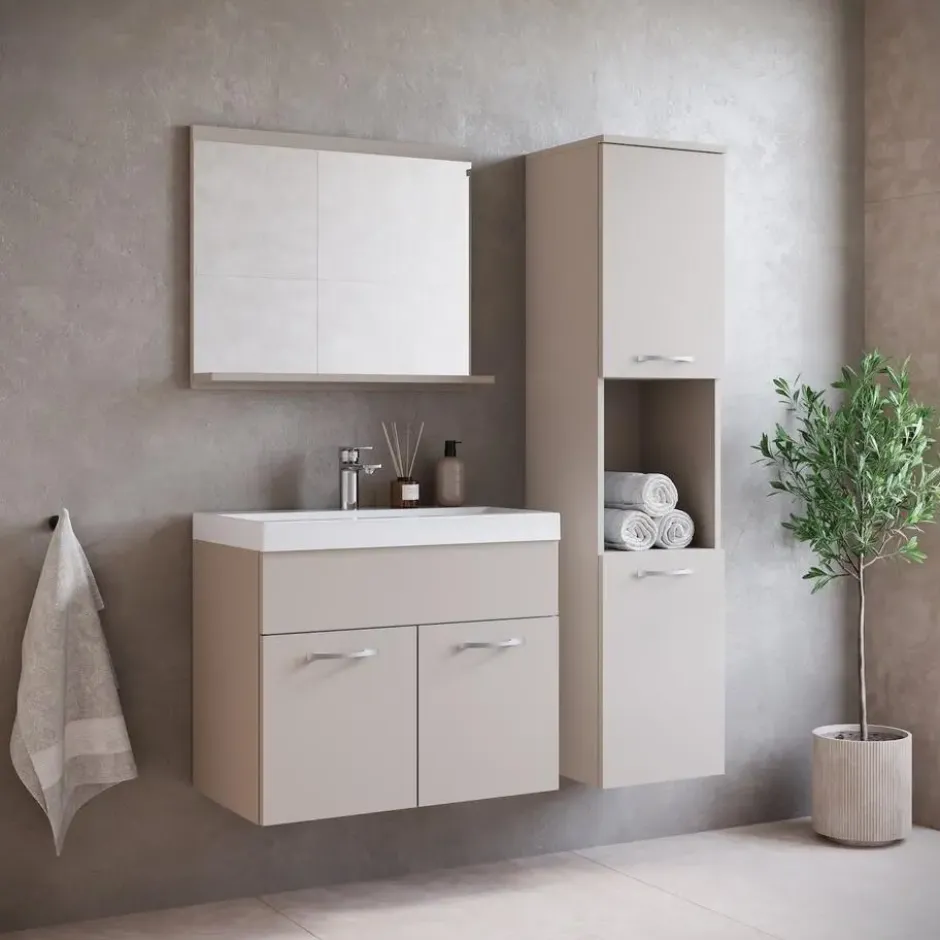 Badplaats Badkamermeubel Montreal 60cm complete set - beige