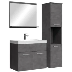 Badplaats Badkamermeubel Montreal 60cm complete set - donker grijs