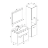 Badplaats Badkamermeubel Montreal XL 60cm complete set - beige