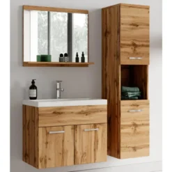 Badplaats Badkamermeubel Montreal 01 60cm met wastafel - eiken