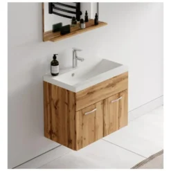 Badplaats Badkamermeubel Montreal 01 60cm met wastafel - eiken
