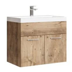 Badplaats Badkamermeubel Montreal 01 60cm met wastafel - kastanje eiken