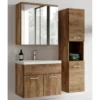 Badplaats Badkamermeubel Set Montreal 60 cm - Bruin Eiken - Badmeubel met