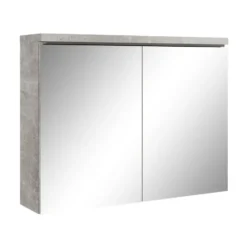 Badplaats Spiegelkast Paso LED 80 x 20 x 60 cm - grijs