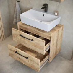 Badplaats Wastafelkast Florence 60 x 35 x 47 cm - kastanje eiken
