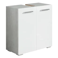 Badplaats Wastafelkast Jupiter 60 x 30 x 60 cm - grijs met wit
