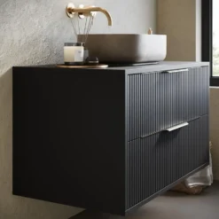 Badplaats Wastafelkast Rimini - 80 x 46 x 46 cm - walnoot bruin