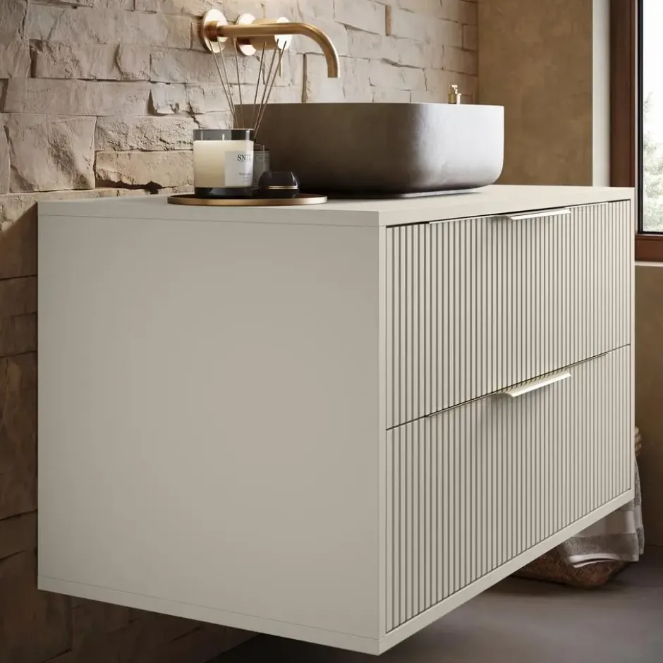 Badplaats Wastafelkast Rimini - 80 x 46 x 46 cm - beige