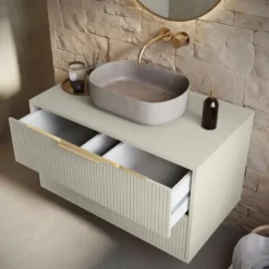 Badplaats Wastafelkast Rimini - 80 x 46 x 46 cm - beige