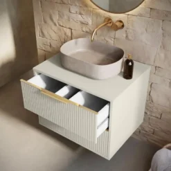 Badplaats Wastafelkast Rimini - 60 x 46 x 46 cm - beige