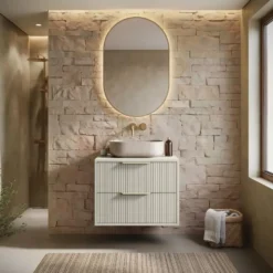 Badplaats Wastafelkast Rimini - 60 x 46 x 46 cm - beige