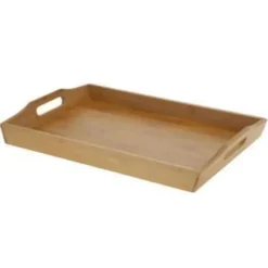 Bamboehouten dienblad/serveerblad 43 cm