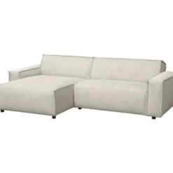 Bank Brooklyn met chaise longue links - Soop - crème