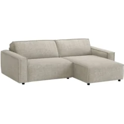 Bank Brooklyn met chaise longue rechts - Cyclamen - beige