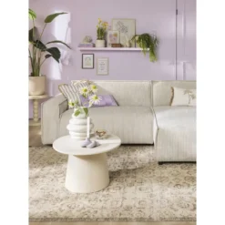 Bank Brooklyn met chaise longue rechts - Soop - crème