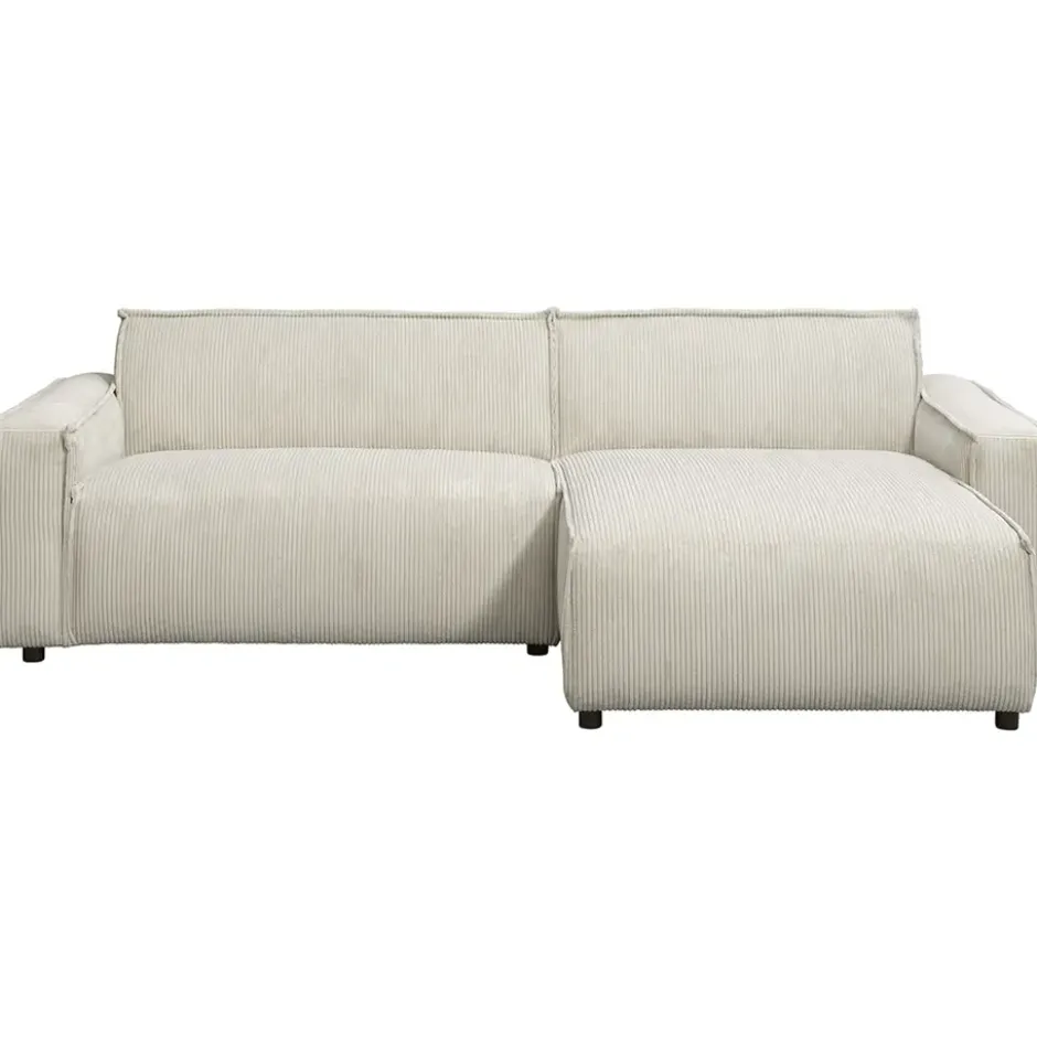 Bank Brooklyn met chaise longue rechts - Soop - crème