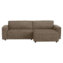 Bank Brooklyn met chaise longue rechts - Cyclamen - taupe