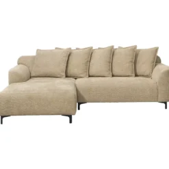 Bank Elsa met chaise longue links - stof Anthology - taupe