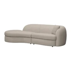 Bank Enzio 3-zits - lounge links - greige